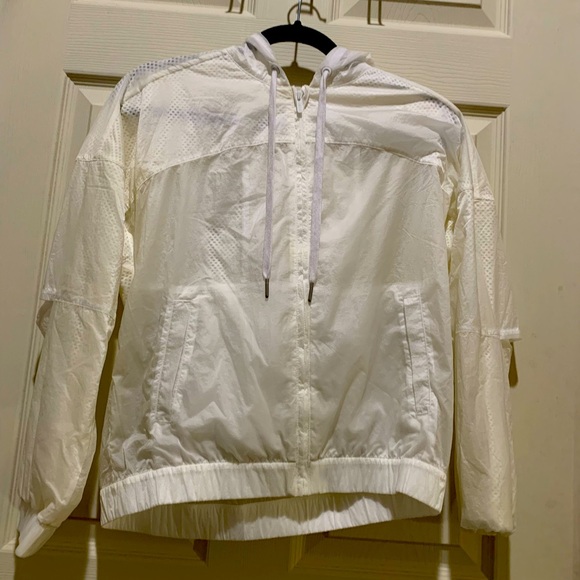 Lululemon Other - lululemon athletica White Lightweight Hooded Windbreaker